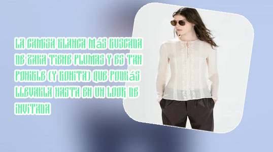 Blusa plumas zara