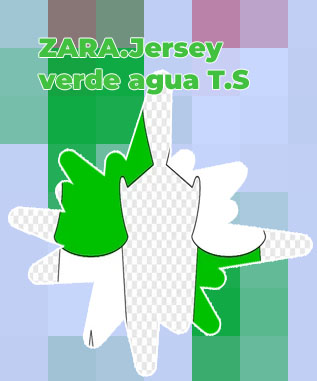Jersey verde y blanco zara