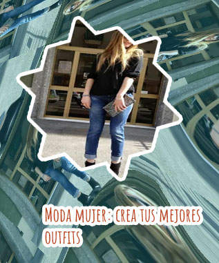 Outfit con camisa negra mujer